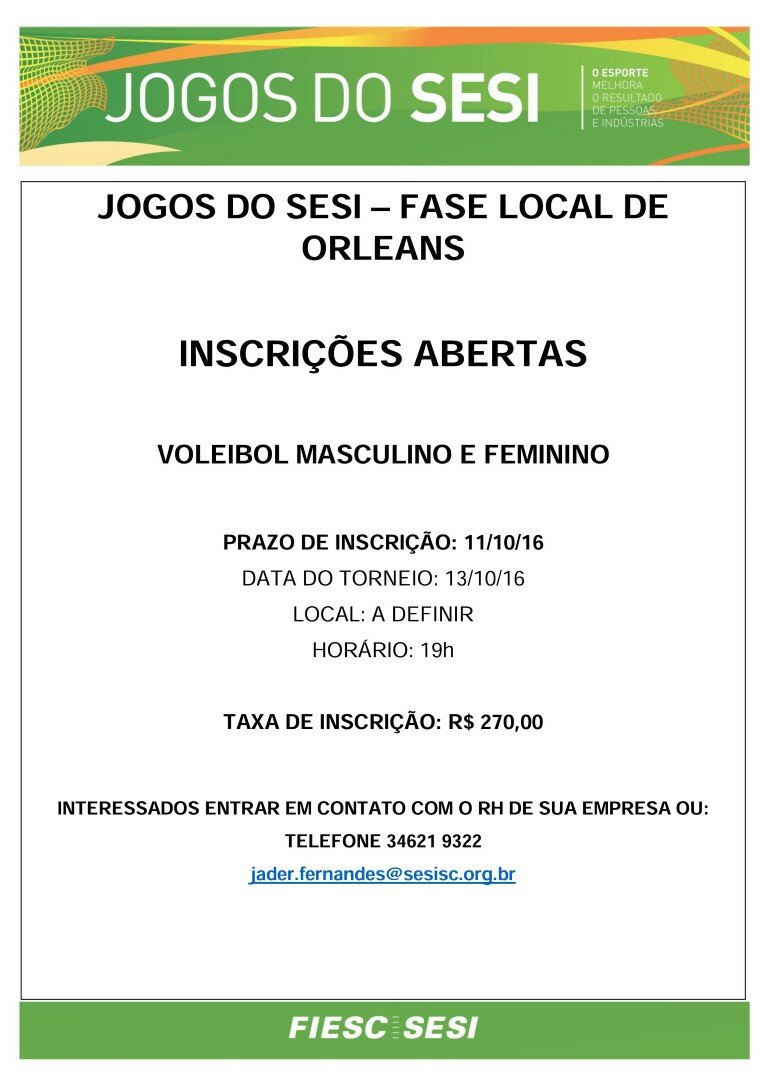 Voleibol M e F - Fase Local de Orleans Medium