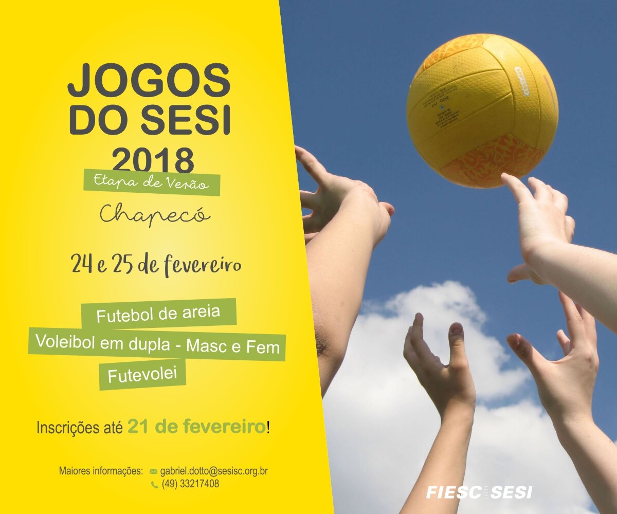 jogos sesi verão CARTAZ